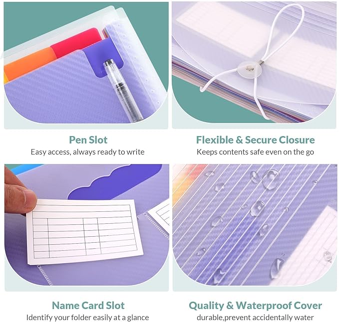 SKYDUE Accordion File Organizer, Expanding File Folder - Image 6