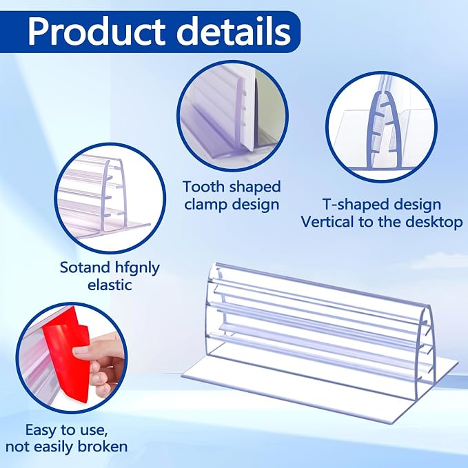 Fulmoon 100 Pcs Sign Holder, Adhesive Base Sign Holders Multiple Uses - Image 4