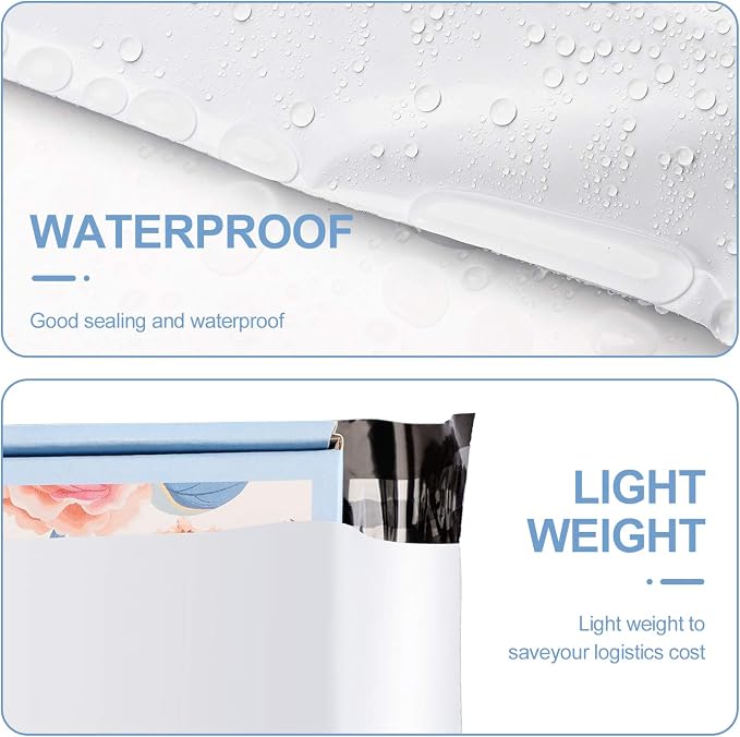 Metronic 100 Pcs 9x12" White Poly Mailer Envelopes Shipping Bags - Image 3