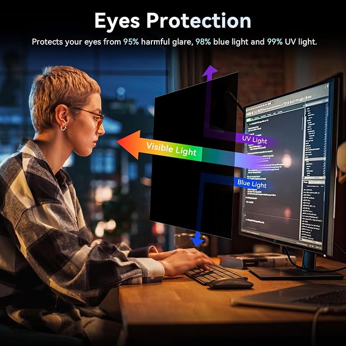 27 Inch Privacy Screen for Computer Monitor 16:9 Aspect Ratio, Eye Protection - Image 4