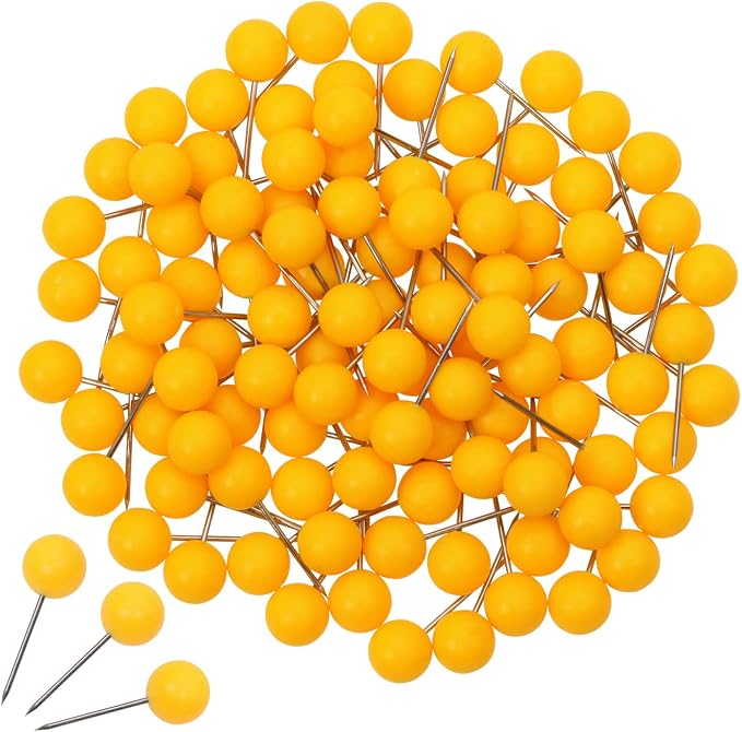 Tupalizy 100PCS 1/4 Inch Small Round Head Map Tacks Pins by Tupalizy