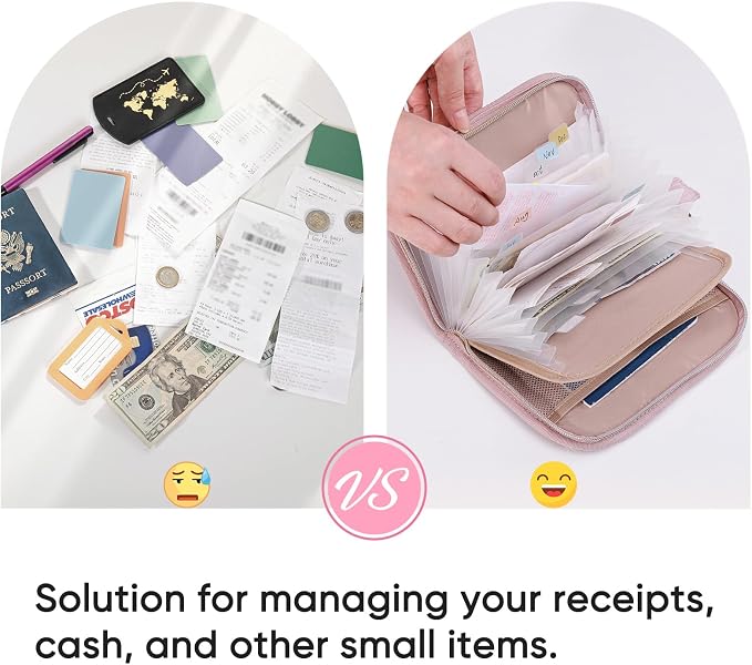 Receipt Organizer with 12 Pockets 8x5.5" Small Receipt Holder Organizer - Image 6