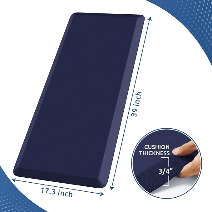 KitchenClouds Kitchen Mat Cushioned Anti Fatigue Kitchen Rug 0.8inch Waterproof - Image 2