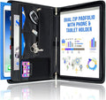 STYLIO Zipper Padfolio Portfolio Binder Organizer | Faux Leather Portfolio by Stylio