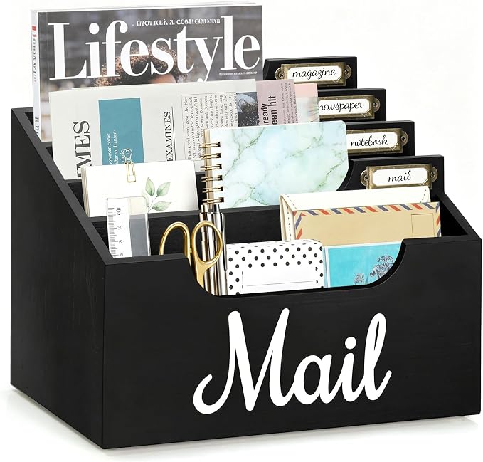 Rustic Wood Mail Organizer Countertop by Susoct