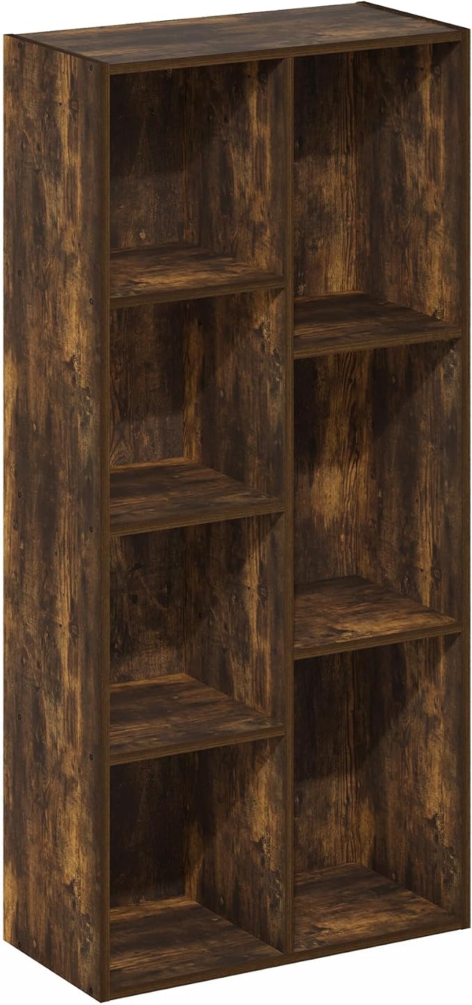 Furinno LUDER Book Shelf, 7-Cube Bookshelf, Bookcase - Image 6