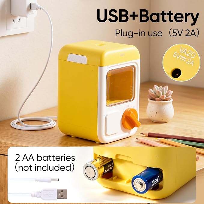 deli Electric Sharpener, Battery Powered, 3 Sizes - Image 5