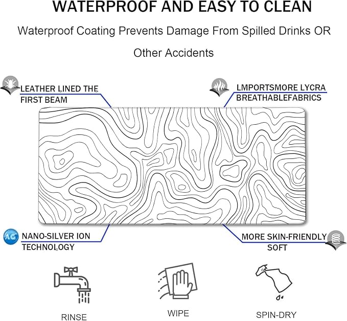 Large Mouse Pad, Big Desk Mat Large Office Desk Pad, Durable Extended Mouse Mat - Image 5