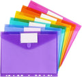 Tamaki 6 Pack Binder Pocket Folders, Letter Size, 11 Holes, Colorful | Binder by Tamaki
