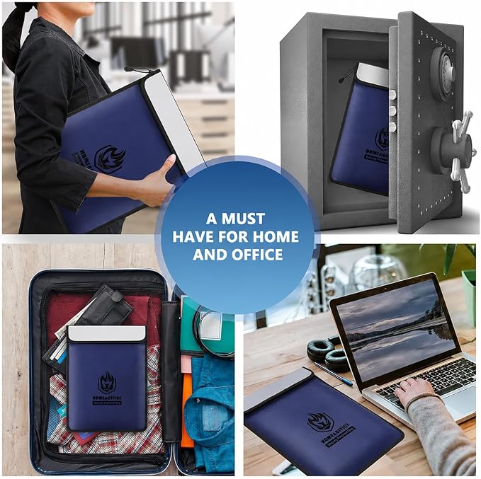Upgraded Two Pockets Fireproof Document Bag, andyer 15”x 11”Waterproof - Image 6