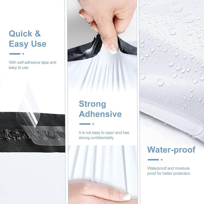 Metronic Poly Mailers 14.5x19 2000 Pack White, Large Shipping Bags Bulk Mailing - Image 3