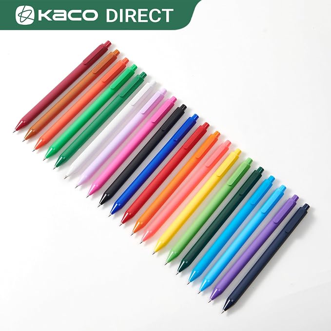 Kaco PURE Gel Pens Color Ink 20 Pieces Assorted 0.7 mm, Medium Point, Aesthetic - Image 8