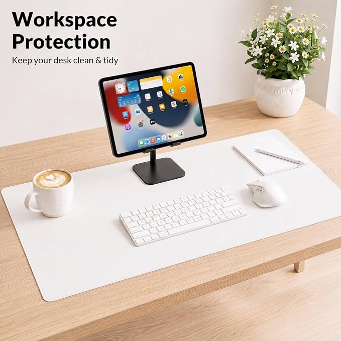 AFIING Cork Desk Mat 35.4" x 17", Dual-Sided Natural Cork & PU Leather Desk Pad - Image 8