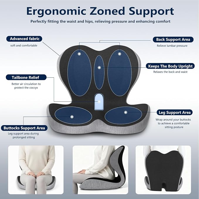 Car Seat Cushion for Long Driving, Office Chair Cushion | Truck Seat Cushion - Image 4