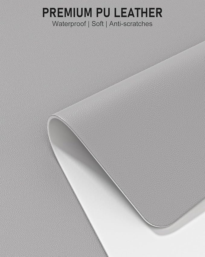 Desk Pad, 35.5" x 17" PU Leather Non-Slip Desk Mat Large Mouse Pad - Image 3