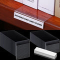 Containlol 30 Pcs Moveable Shelf Label Holders Clear Transparent Plastic by Containlol