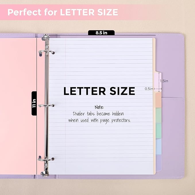 SKYDUE Durable Plastic 8-Tab Dividers, Big Tab Dividers - Image 3