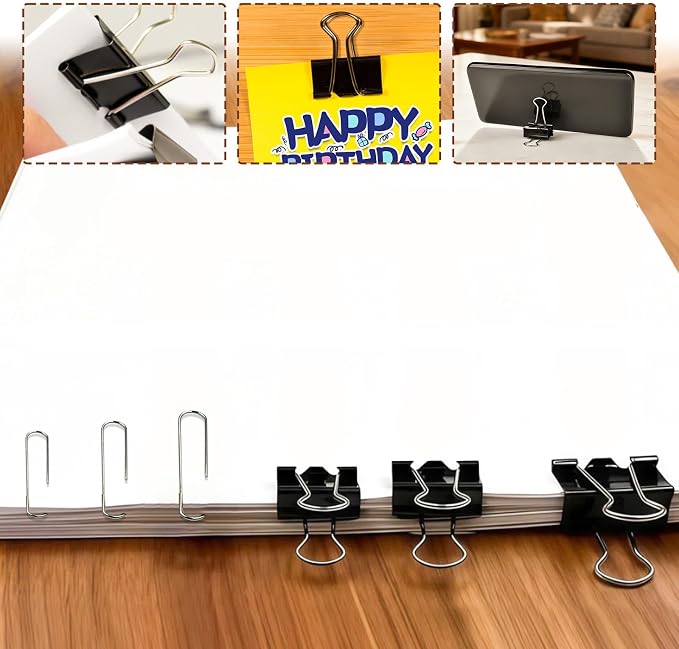 Binder and Paper Clips Set, Office Supplies - Image 6