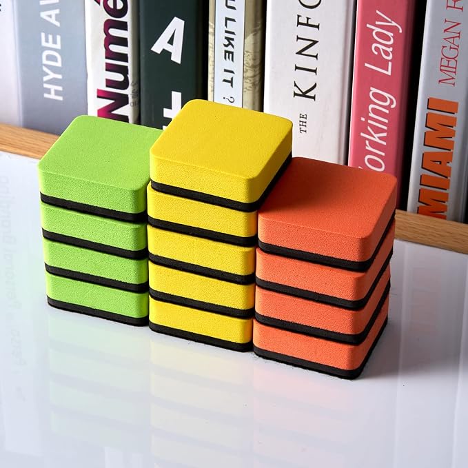 Favide 24 Pack Magnetic Whiteboard Dry Erase Erasers Chalkboard Cleansers - Image 6