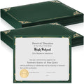 Fainne 100 Pcs Certificate Holder Foil Border 8.5 x 11 Inch Single Sided Award by Fainne