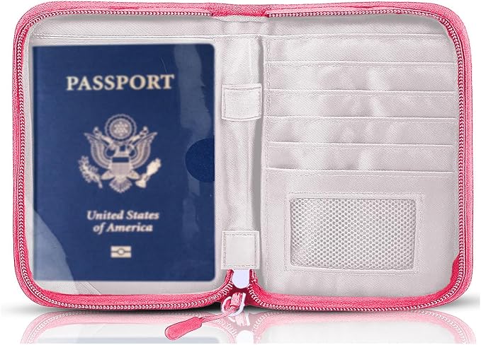 Passport Holder for Travel Essentials, RFID Blocking Protector Passport Wallets by Unknown