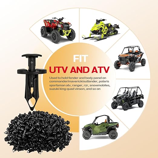 UNIGT 150pcs ATV UTV Body Fastener Rivets Push Pin Compatible - Image 3