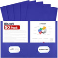 2 Pocket Folders, 50 Pack Letter Size 8.5" x 11" Durable File Folders by Unknown