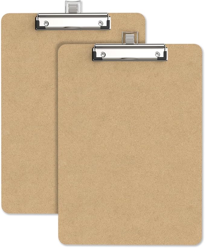 Wood Clipboard, 8.5 x 11 Clip Borad by Juvealoe