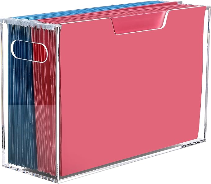 DINGHUO Legal Size File Organizer, Acrylic Protable Hanging File Organizer by DINGHUO