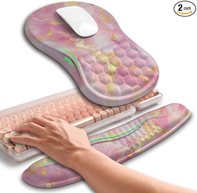 Hokafenle 2in1 Combination, Wave Keyboard Wrist Rest and Ergonomic Curvature by Hokafenle