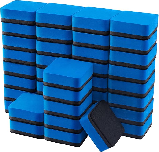 Dry Erase Erasers, Eeoyu 40 Pack Magnetic Whiteboard Dry Erasers Chalkboard by EEOYU