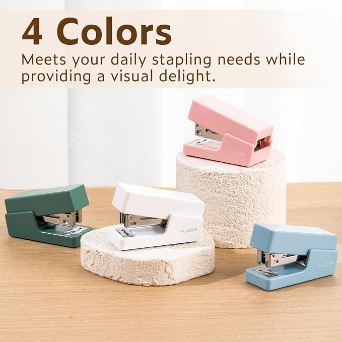 NUSIGN Mini Stapler with 830 Staples, Small Cute Desk Staplers, 25 Sheet - Image 6