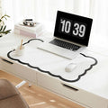 Scalloped Desk Mat, 23.6" x 11.8" Cute Small Aesthetic Desk Accessories by Ohocut