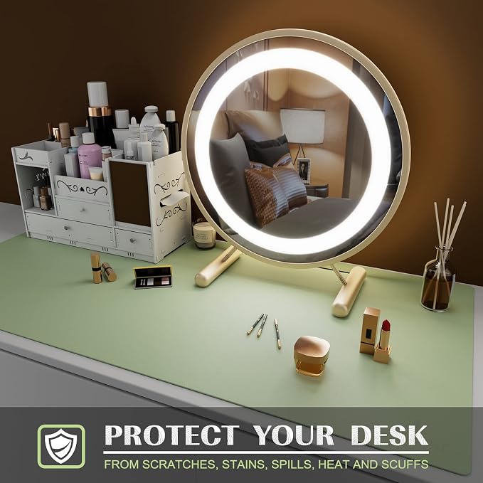 K KNODEL Large Office Leather Desk Mat, Mouse and Keyboard Pad, Computer and - Image 6
