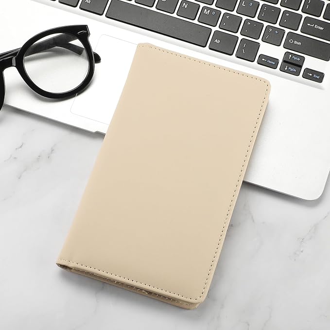MaxGear Business Card Organizer Book, Holds 240 Cards, Off-white | Portable PU - Image 7