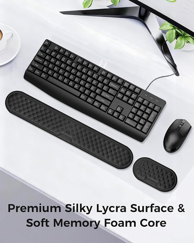 Wrist Rest Set for Keyboard and Mouse, Ergonomic Wrist Support - Image 4