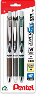 Pentel EnerGel RTX Retractable Liquid Gel Pen, Camo Hue, and Forest Green Ink by PentelofAmerica