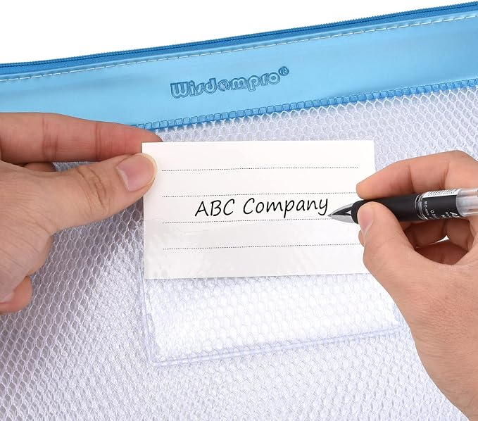 Wisdompro Zipper Pouch, 4 Packs Durable Letter Size Waterproof Mesh File Bag - Image 6