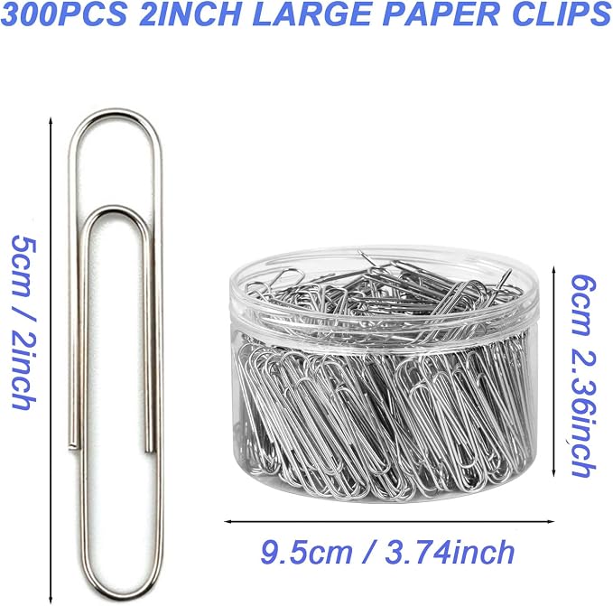 Large Paper Clips 300pcs 2 Inch Jumbo Paperclips - Image 2
