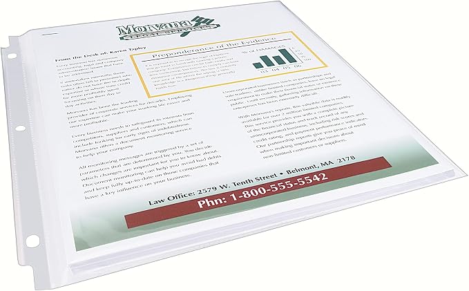 Avery Clear High-Capacity Sheet Protectors, Hold 50 Sheets, Heavyweight - Image 3