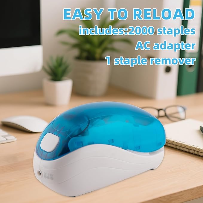 Electric Stapler, Including 2000 Staples and 1 Staple Remover, Suitable - Image 2