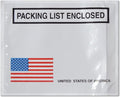 PSBM Bulk 1000 Pack 4 1/2" x 5 1/2" Back Loading Packing List Envelopes by PackagingSuppliesbymail