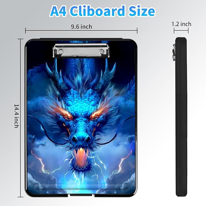 Clipboard with Storage, A4 High Capacity Clip Boards 14.4 x 9.6, Heavy Duty - Image 2