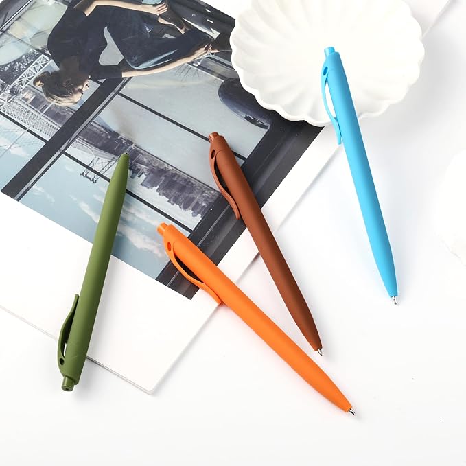 deegtran Pens Bulk, 50 Pack No Bleed Brown Click Pen, Wholesale Retractable - Image 5