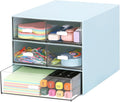 Desk Organizer with 5 Drawers, Rectangular Office Stationery Supplies Desktop by LETURE