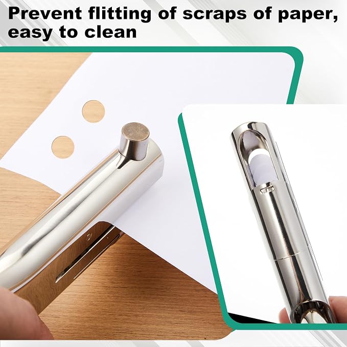 Chumia 1 Pcs Heavy Duty Hole Punch 2" Long Reach 3/8 Inch Paper Single One Hole - Image 5