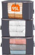 Lifewit 3 Pack 90L Clothes Storage Bins by Lifewit