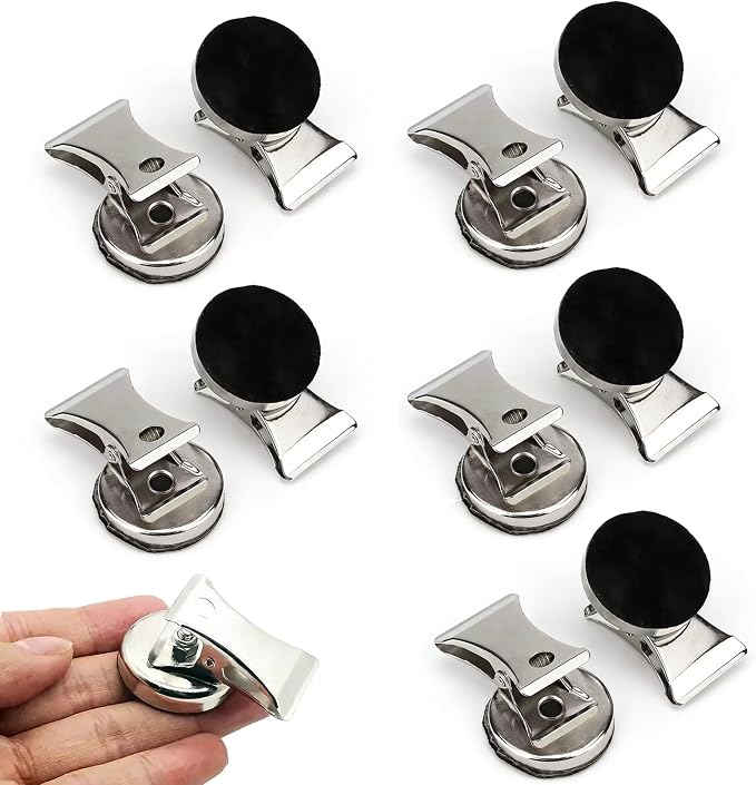 10 Pcs Strong Stainless Steel Magnetic Clips, 1 Inch Clip by honsing