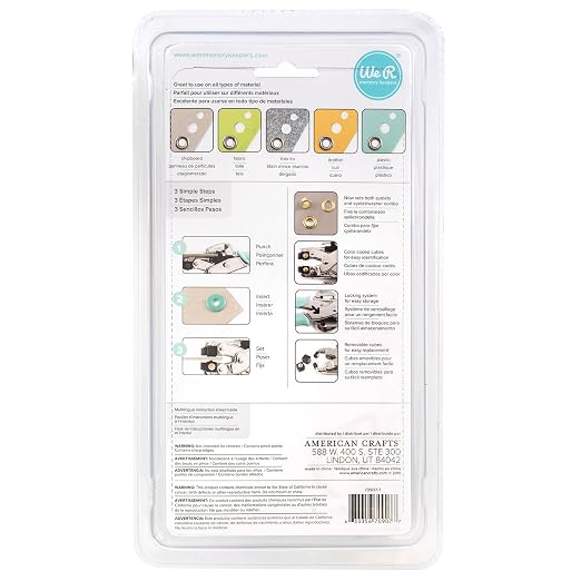 We R Memory Keepers Crop-A-Dile Eyelet | Blue Comfort Handle, Craft Supplies - Image 5