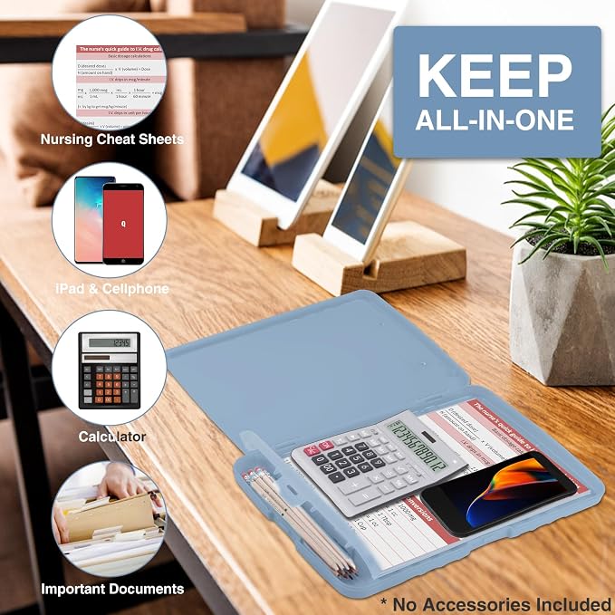 Sooez Clipboard with Storage, Clip Board 8.5 x 11 with Pen Holder, Plastic - Image 5